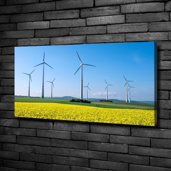 Foto op canvas Windmolens in het veld