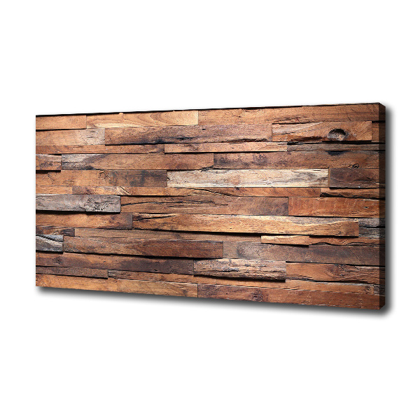 Foto canvas Houten muur