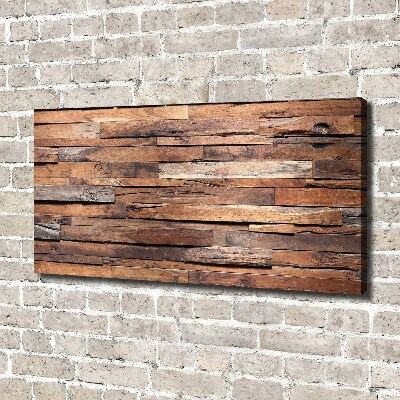 Foto canvas Houten muur