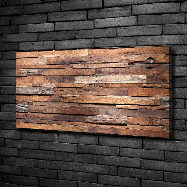 Foto canvas Houten muur
