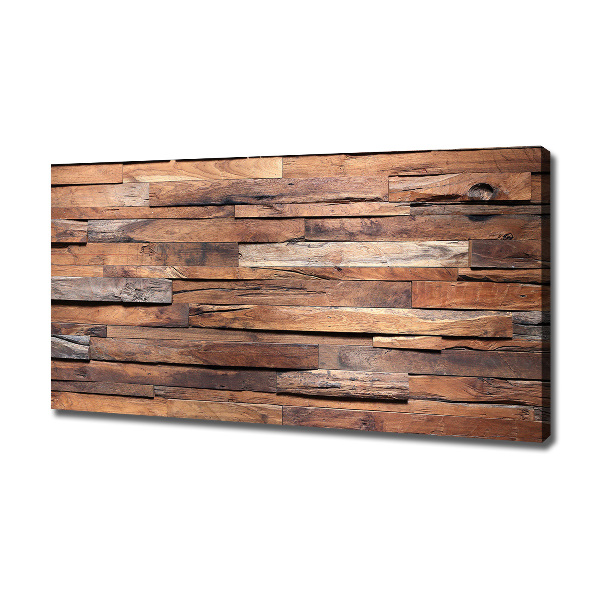 Foto canvas Houten muur