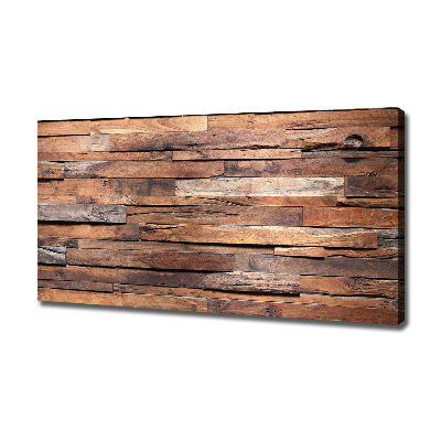 Foto canvas Houten muur