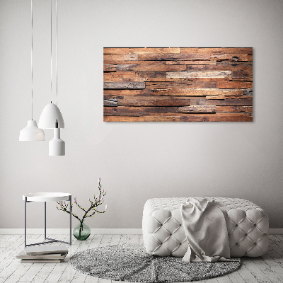Foto canvas Houten muur