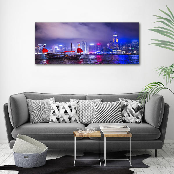 Foto op canvas Hong Kong 's nachts