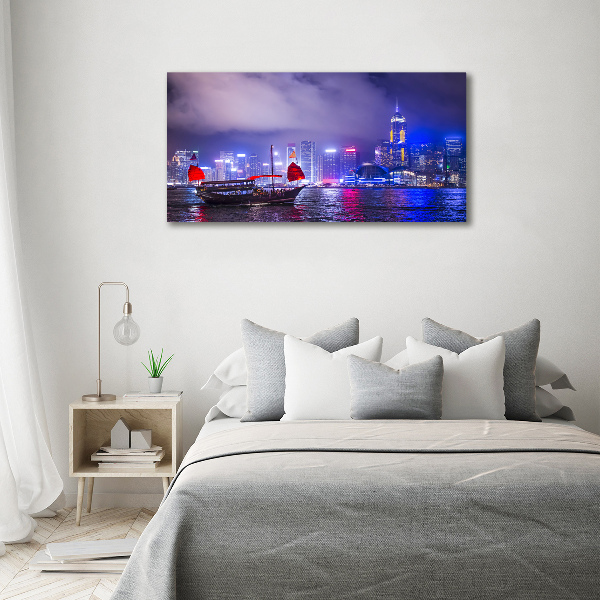 Foto op canvas Hong Kong 's nachts