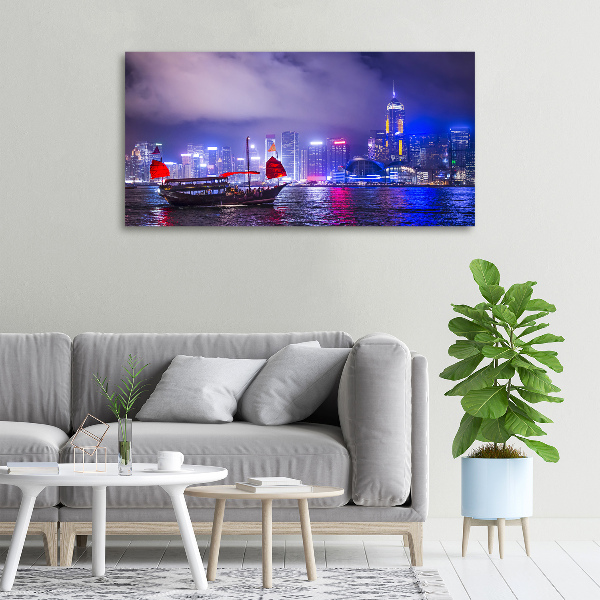 Foto op canvas Hong Kong 's nachts