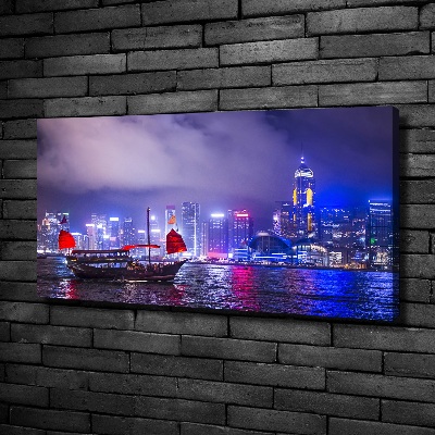 Foto op canvas Hong Kong 's nachts