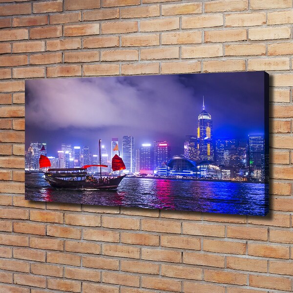 Foto op canvas Hong Kong 's nachts