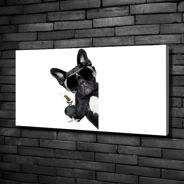 Canvas schilderij Martini Dog