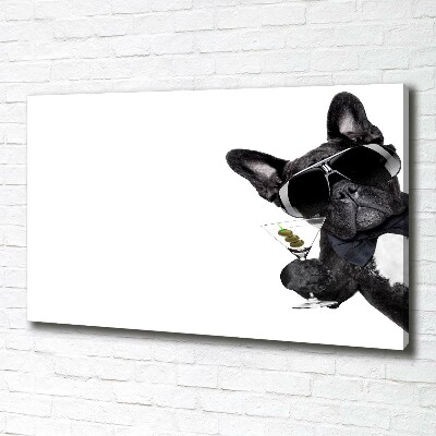 Canvas schilderij Martini Dog