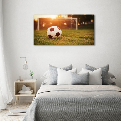 Foto canvas De bal op het veld