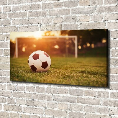 Foto canvas De bal op het veld