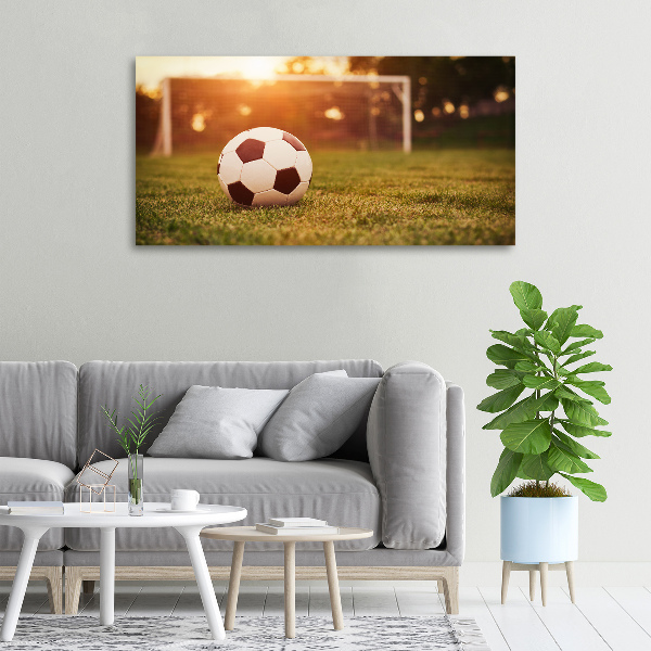 Foto canvas De bal op het veld