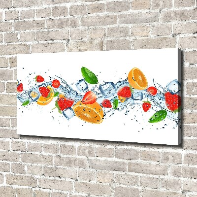Schilderij op canvas Fruit met ijs