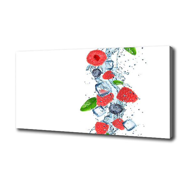 Foto canvas Bosvruchten met ijs