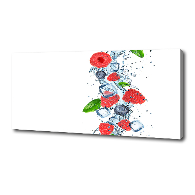 Foto canvas Bosvruchten met ijs