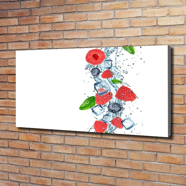 Foto canvas Bosvruchten met ijs