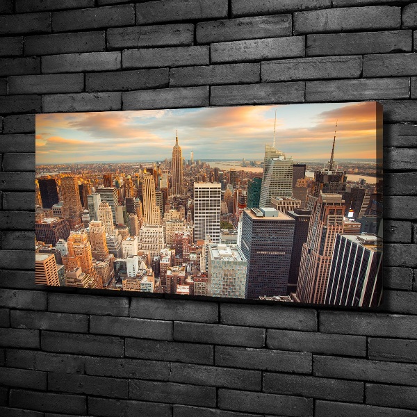 Canvas schilderij New York vanuit vogelperspectief