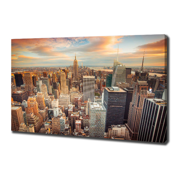 Canvas schilderij New York vanuit vogelperspectief