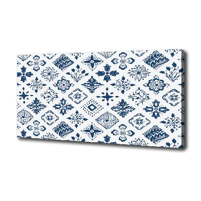 Foto canvas Bloemenpatroon