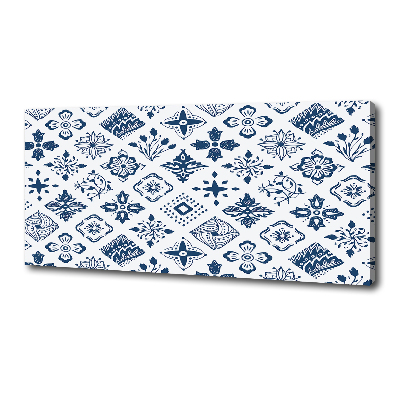 Foto canvas Bloemenpatroon
