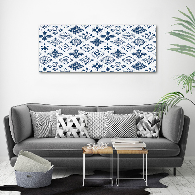 Foto canvas Bloemenpatroon