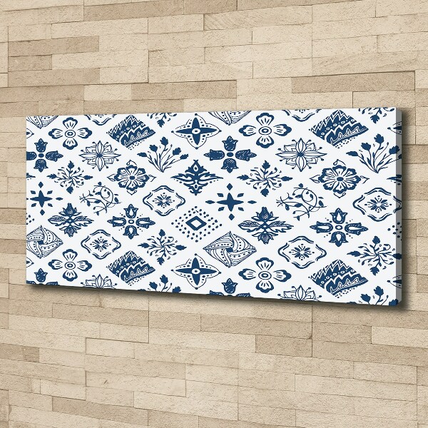 Foto canvas Bloemenpatroon