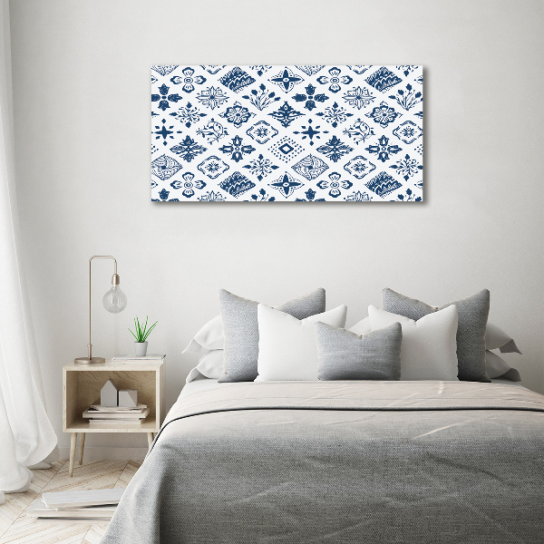 Foto canvas Bloemenpatroon