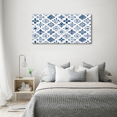 Foto canvas Bloemenpatroon