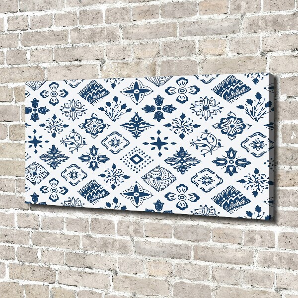 Foto canvas Bloemenpatroon