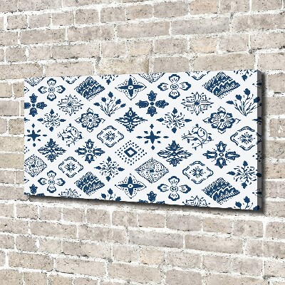 Foto canvas Bloemenpatroon
