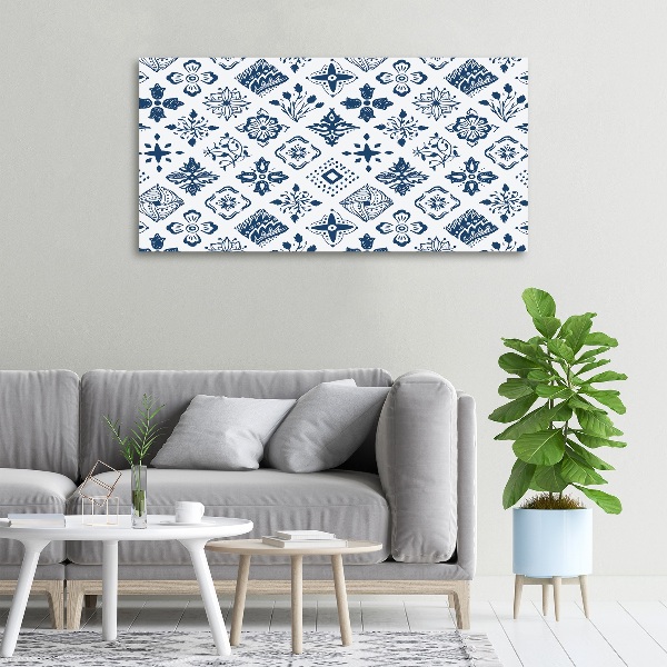 Foto canvas Bloemenpatroon