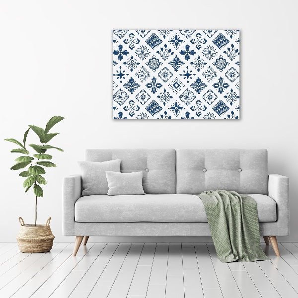 Foto canvas Bloemenpatroon