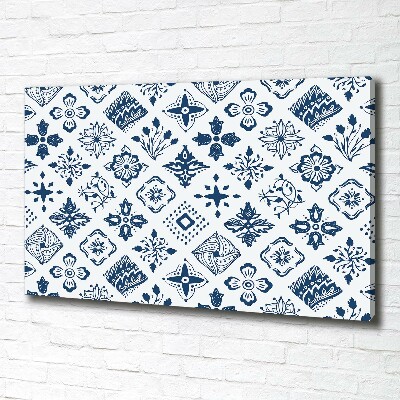 Foto canvas Bloemenpatroon