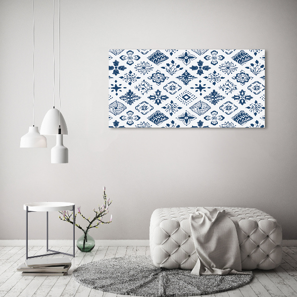 Foto canvas Bloemenpatroon
