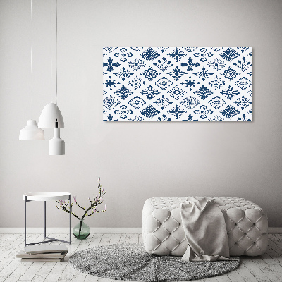 Foto canvas Bloemenpatroon