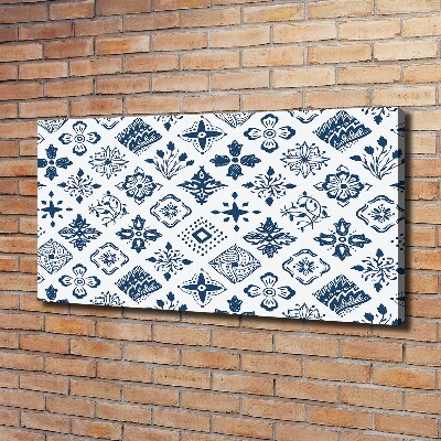Foto canvas Bloemenpatroon
