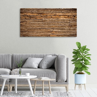 Canvas foto Houten muur