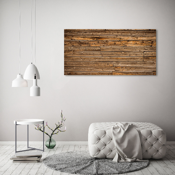 Canvas foto Houten muur