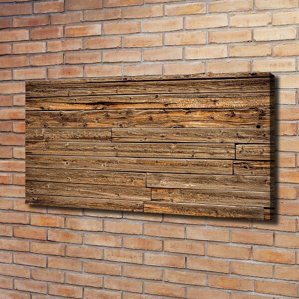 Canvas foto Houten muur