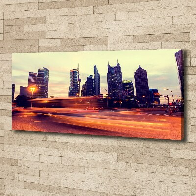 Canvas foto Shanghai 's nachts