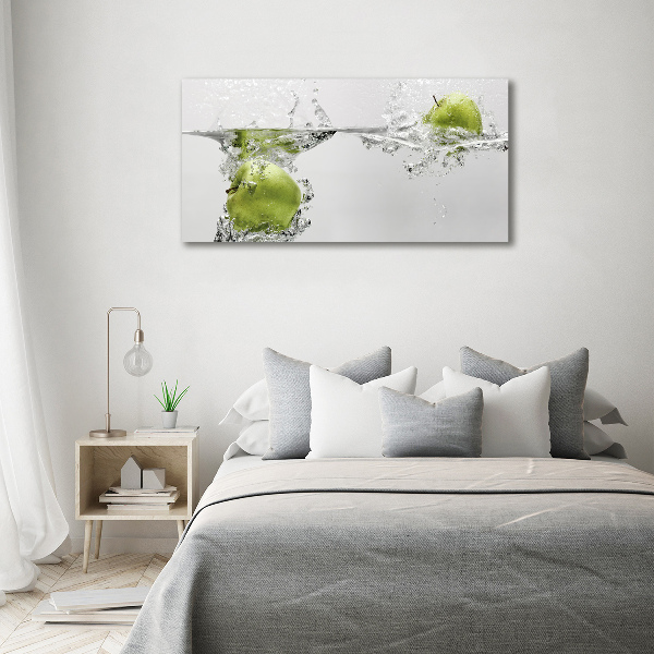 Foto op canvas Een appel onder water