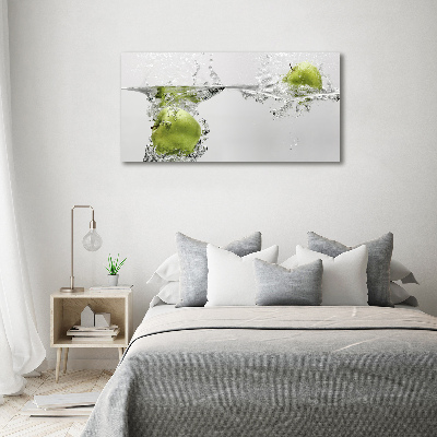 Foto op canvas Een appel onder water