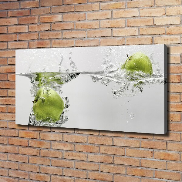Foto op canvas Een appel onder water