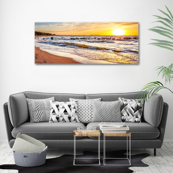 Schilderij op canvas Zonsondergangstrand