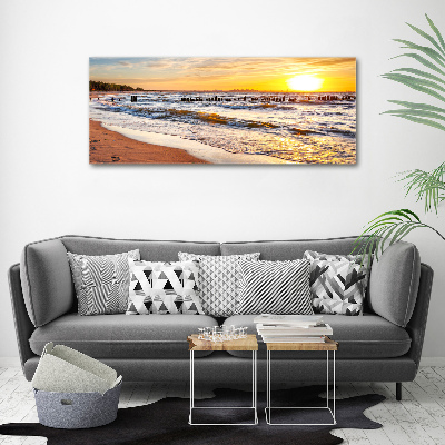 Schilderij op canvas Zonsondergangstrand