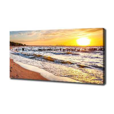 Schilderij op canvas Zonsondergangstrand
