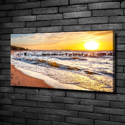 Schilderij op canvas Zonsondergangstrand