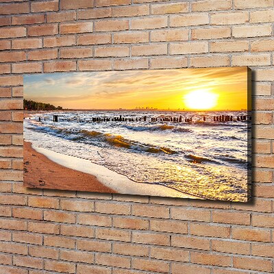 Schilderij op canvas Zonsondergangstrand