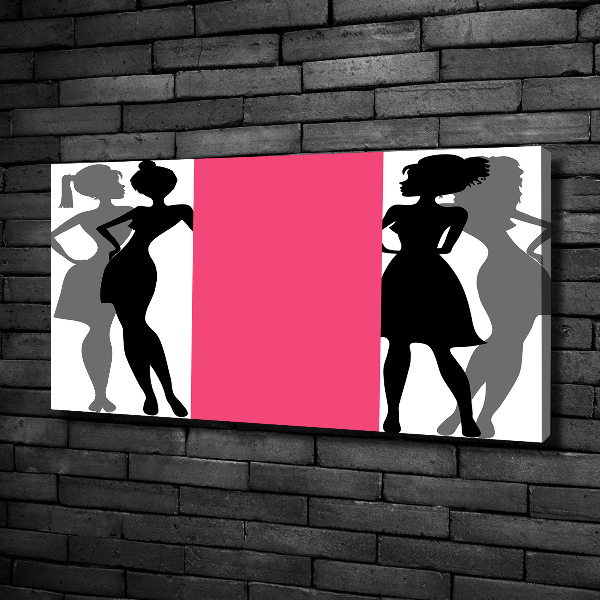 Foto canvas Silhouetten van vrouwen